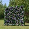 3D Fabric Green and Purple Flower Wall Art for Wedding Backdrops