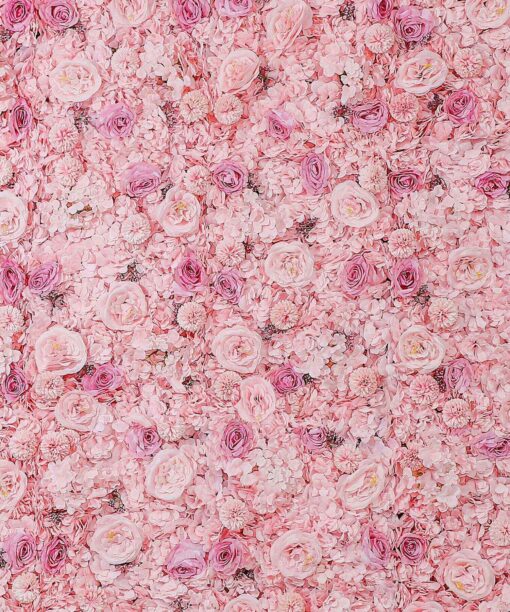 3D Lush Floral Wall with Elegant Pink Tones for Weddings and Showers