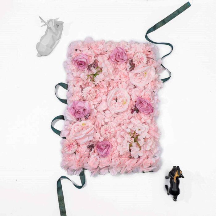 3D Lush Floral Wall with Elegant Pink Tones for Weddings and Showers