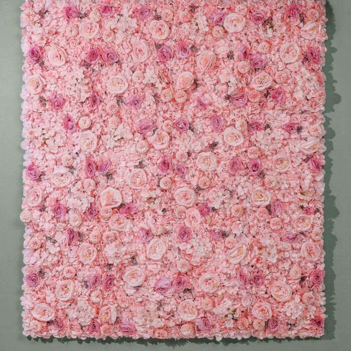 3D Lush Floral Wall with Elegant Pink Tones for Weddings and Showers