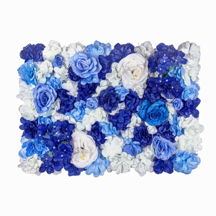 3D Royal Blue Floral Wall for Luxury Venue and Banquet Party Decorations