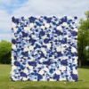 3D Royal Blue Floral Wall for Luxury Venue and Banquet Party Decorations