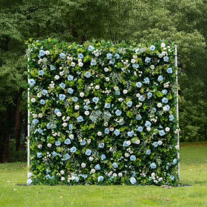 Artificial Flower Wall Backdrop — SKU 4D005