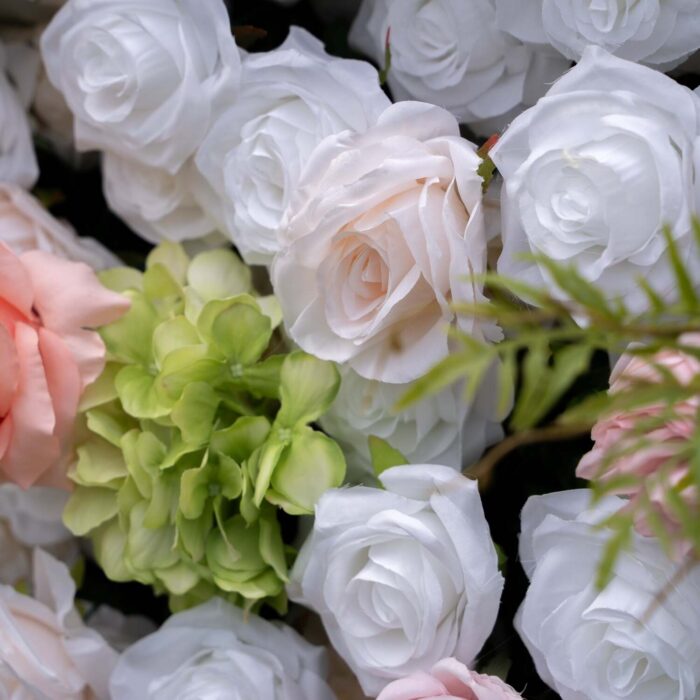 4D Peach Floral Backdrop for Bridal Showers and Wedding Events