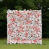 4D Pink and White Rose Flower Wall for Bridal Showers