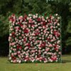 4D Wedding Backdrop with Artificial Red Roses and Flowers