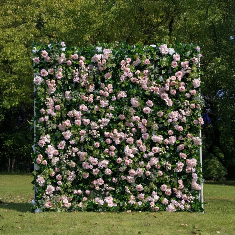 Artificial Flower Wall Backdrop — SKU 5D003