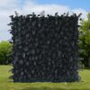 5D Black Feather Wall with Roses for Luxury Gala and Gothic Style Backdrop