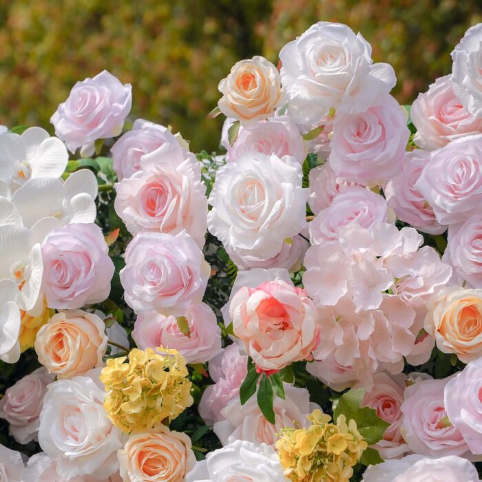 5D Pastel Blue and Pink Wedding Backdrop for Romantic Spring Decor
