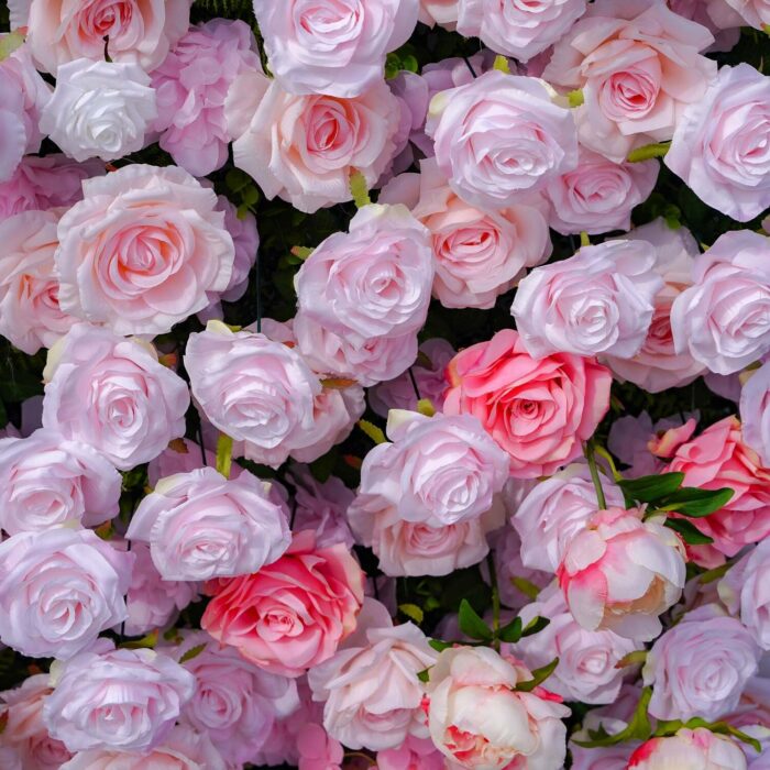 5D Pink Flower Wall for Elegant Wedding Backdrop