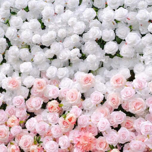 5D Pink Flower Wall for Elegant Wedding Backdrop