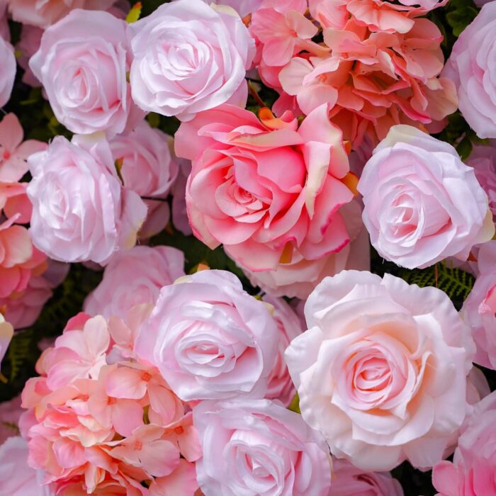 5D Pink Flower Wall for Elegant Wedding Backdrop