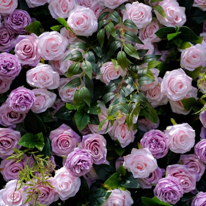 5D Pink and Purple Flower Wall for Elegant Garden Party Decorations