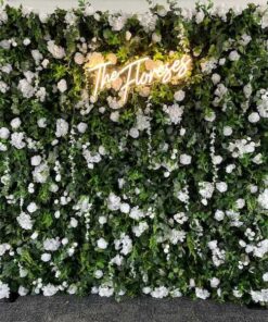 5D White Rose Flower Wall for Elegant Wedding Decor and Romantic Ceremonies