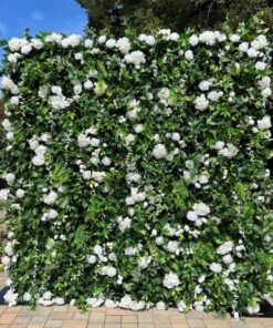 5D White Rose Flower Wall for Elegant Wedding Decor and Romantic Ceremonies