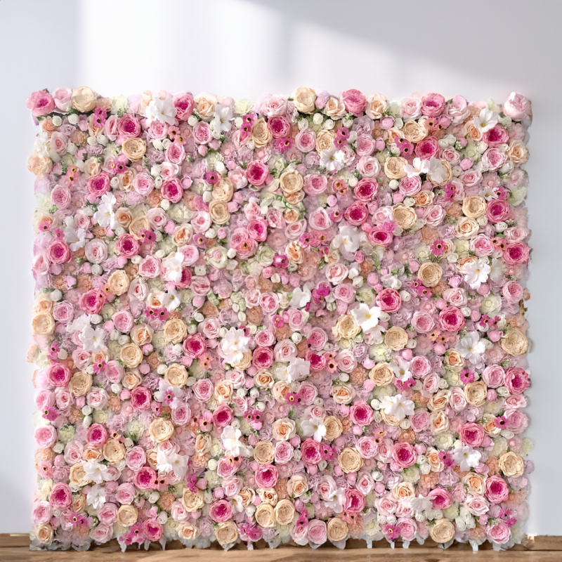 Artificial Flower Wall Backdrop — SKU 3D007