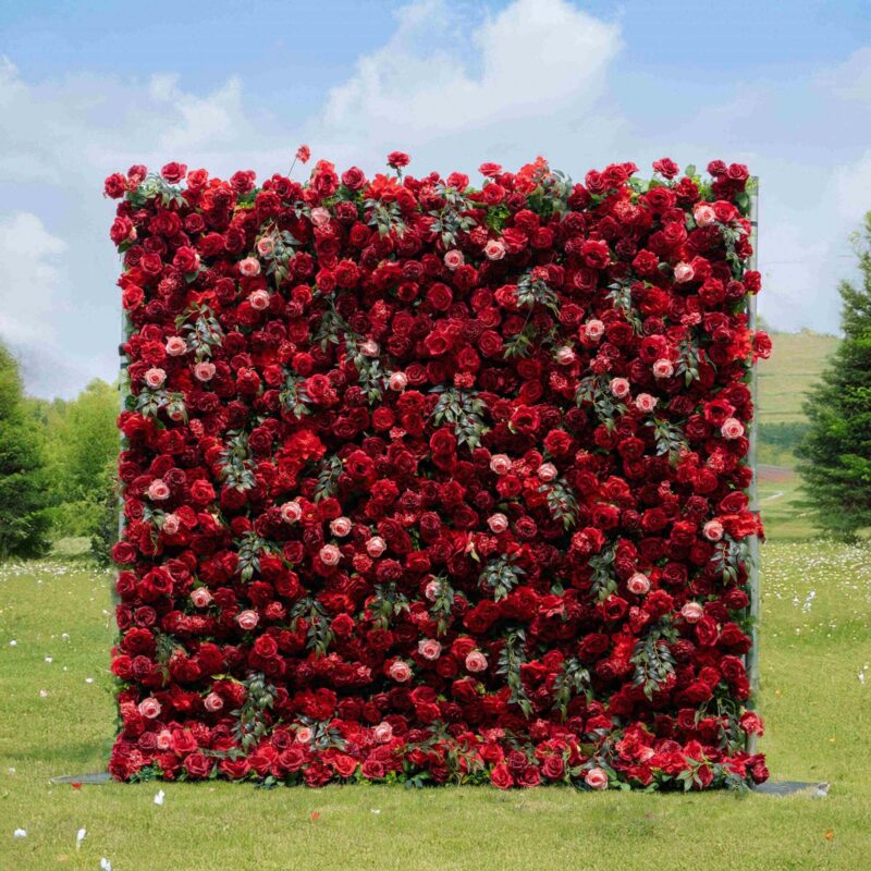 Artificial Flower Wall Backdrop — SKU 3D004