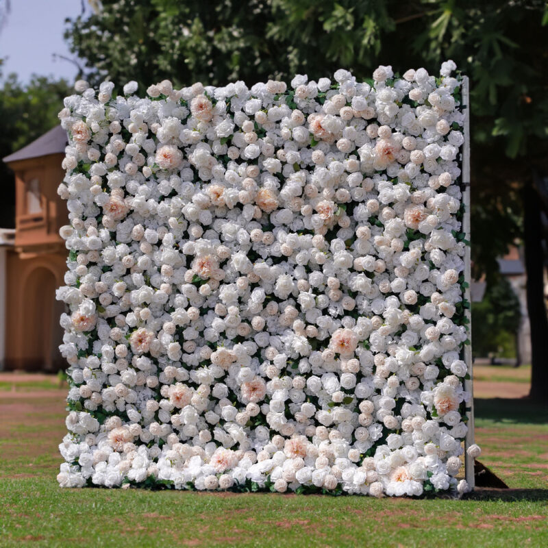 Artificial Flower Wall Backdrop — SKU 4D003