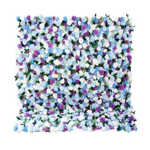 Cool-Toned Blue and Purple Floral Wall for Weddings and Luxury Event Decor
