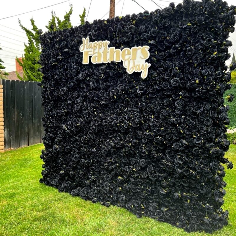 Artificial Flower Wall Backdrop — SKU 5D031