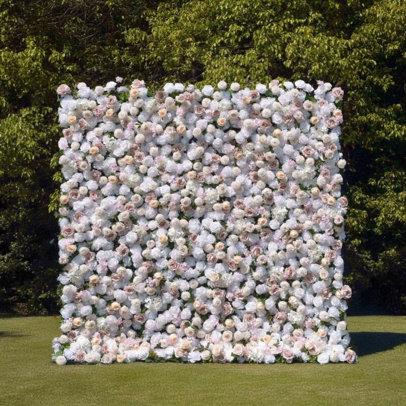 Artificial Flower Wall Backdrop — SKU 3D003