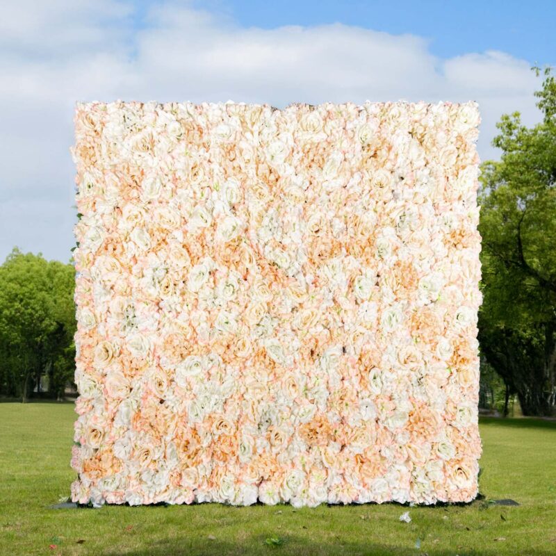 Artificial Flower Wall Backdrop — SKU 3D023