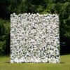 Elegant 3D Flower Wall for Parties with White Flowers