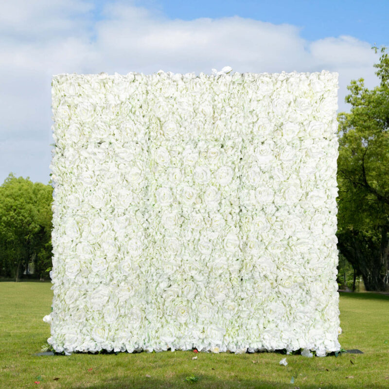 Artificial Flower Wall Backdrop — SKU 3D012