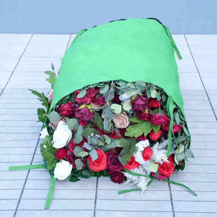 Elegant 5D Red Rose Flower Wall for Christmas Weddings