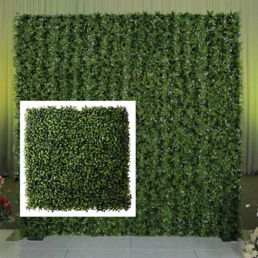 Elegant Green Plant Wall with Natural Greenery for Garden Party Settings