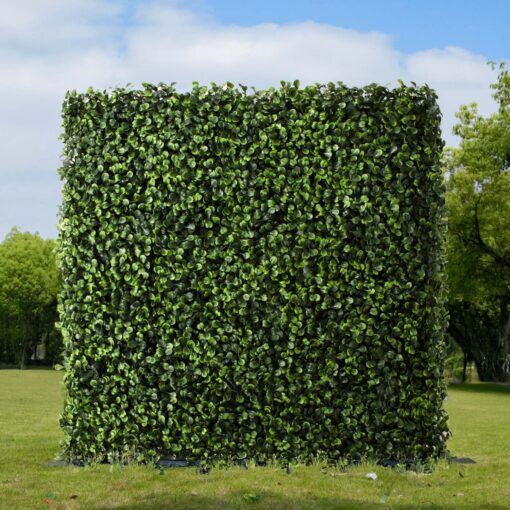 Elegant Green Plant Wall with Natural Greenery for Garden Party Settings