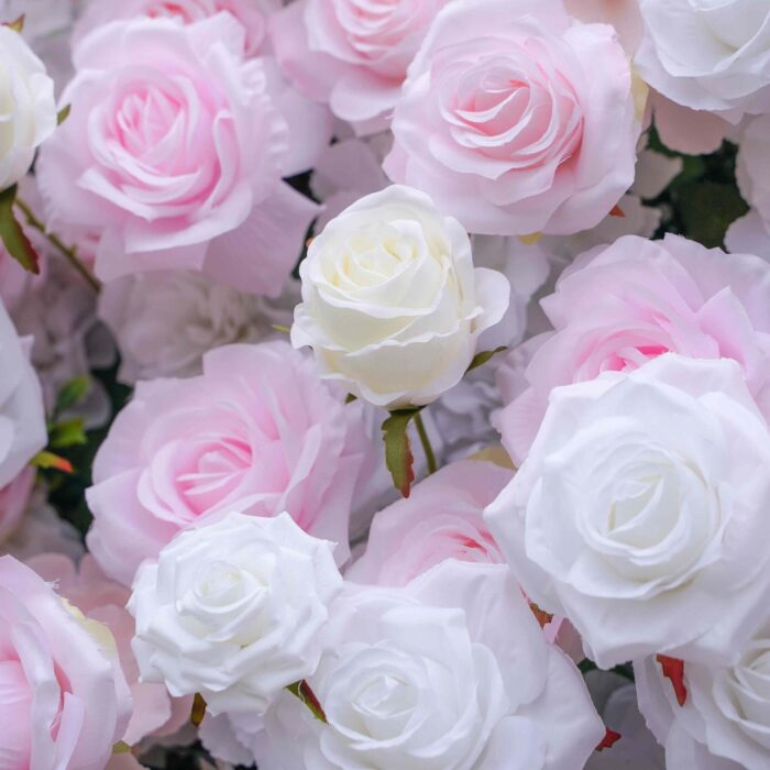 Elegant Pink Flower Wall Wedding Decor with 3D Design