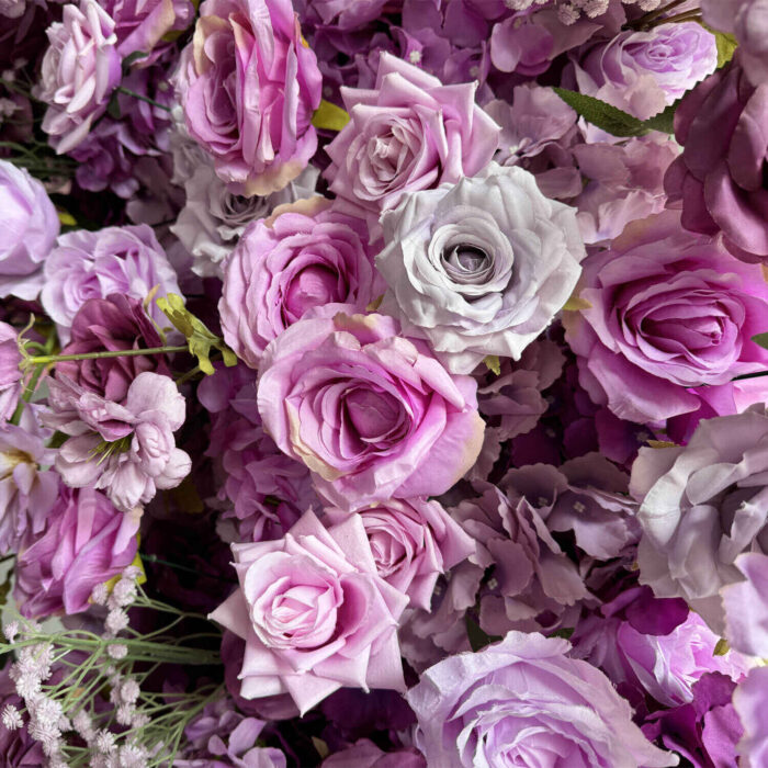 Elegant Purple Roses Flower Arch for Parties and Events