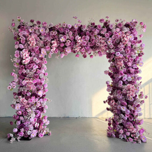Elegant Purple Roses Flower Arch for Parties and Events