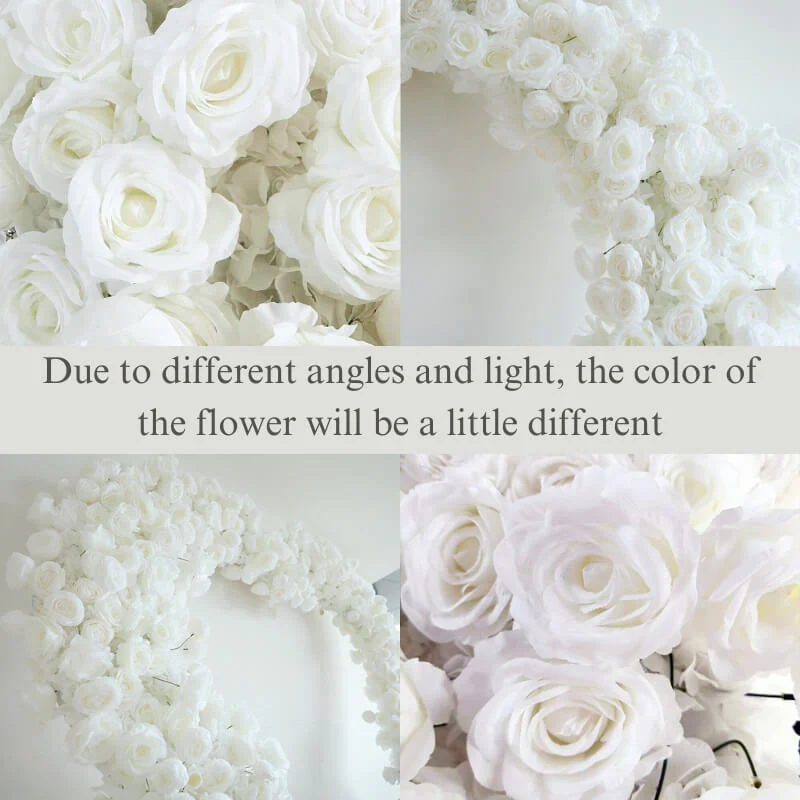 Elegant White Rose Heart Backdrop for Engagement Proposals and Weddings