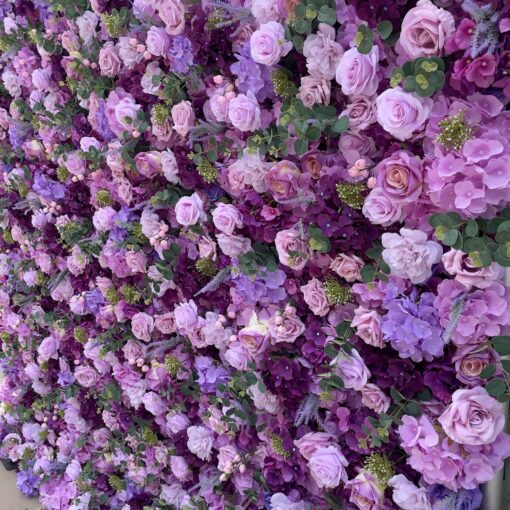 Luxurious 5D Purple Rose Wedding Backdrop Artificial Flower Wall