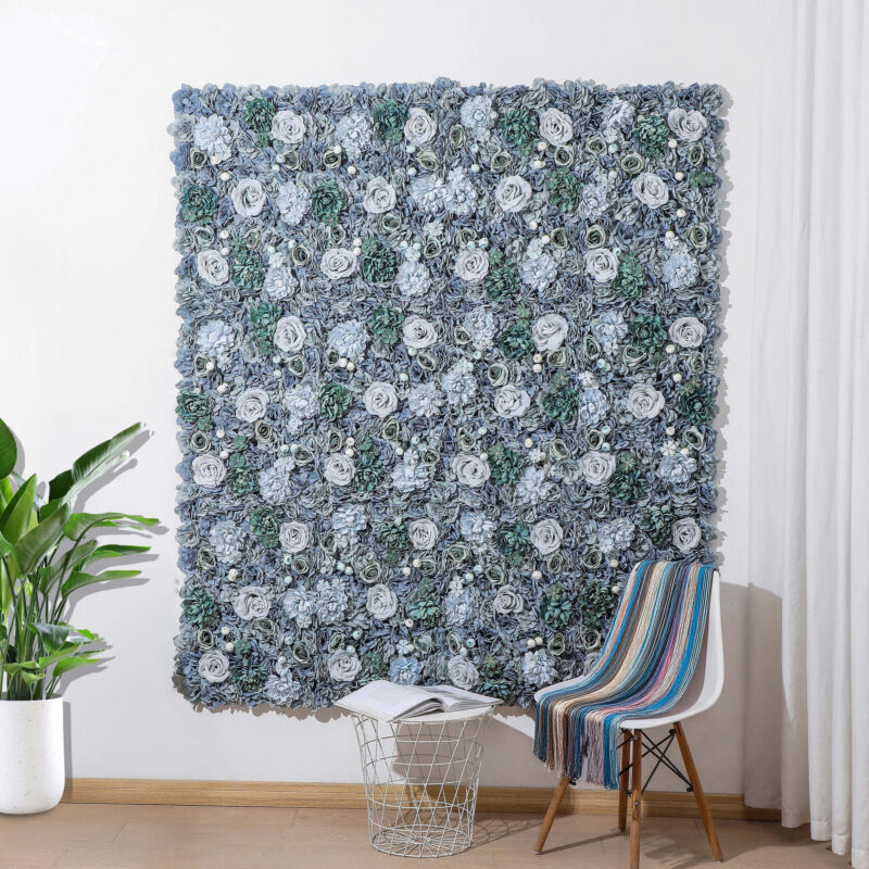 Artificial Flower Wall Backdrop — SKU 3D013