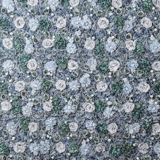 Natural Serenity 3D Fabric Flower Wall for Home Accent and Party Backdrop
