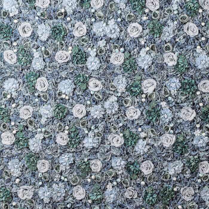 Natural Serenity 3D Fabric Flower Wall for Home Accent and Party Backdrop