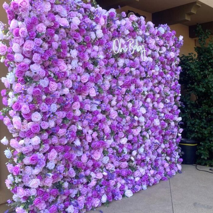 Purple Blush Wild Flower Wall Background for 