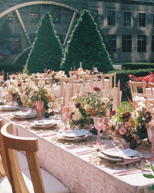 Rose and Gold Wedding Ceremony Arch Backdrop for Elegant Thanksgiving Celebrations