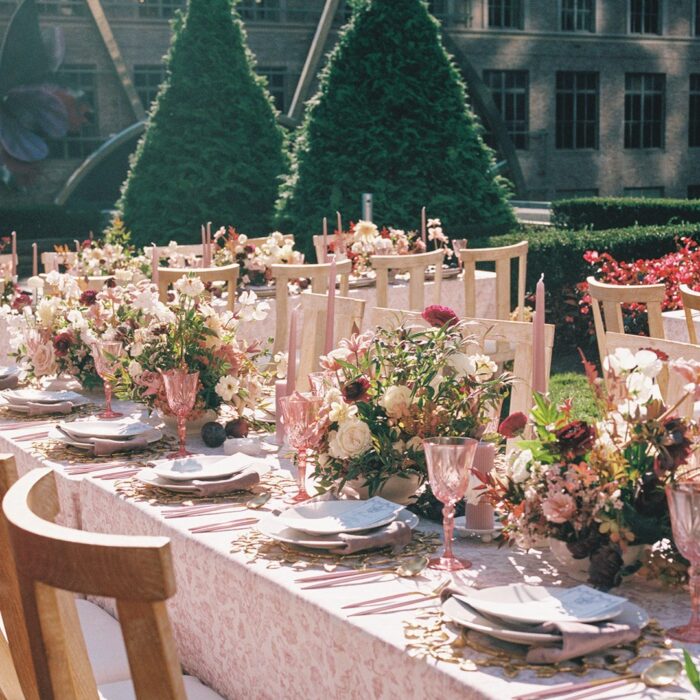 Rose and Gold Wedding Ceremony Arch Backdrop for Elegant Thanksgiving Celebrations