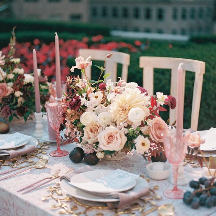 Rose and Gold Wedding Ceremony Arch Backdrop for Elegant Thanksgiving Celebrations