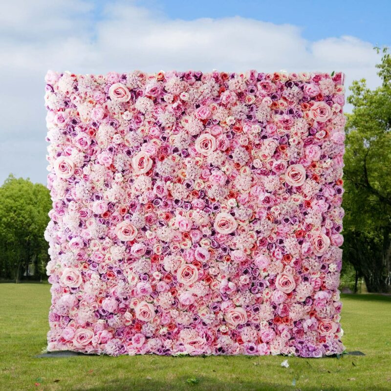 Artificial Flower Wall Backdrop — SKU 3D020