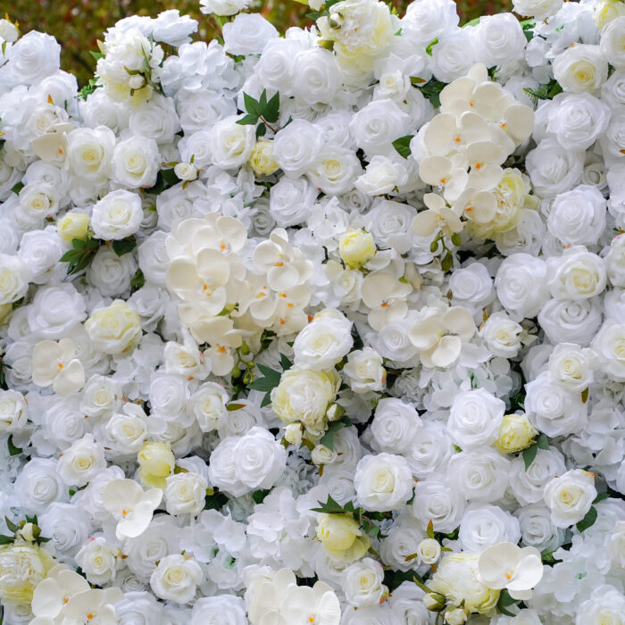 Cotton 4D Fabric Artificial Flower Wall Backdrop 8ft x 8ft