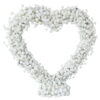 Enchanting Heart-Shaped Wedding Arch with White Star Roses and Layered Floral Depth