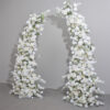 Romantic Wedding Arch Design with White Roses, Hyacinths, and Green Leaves for Stunning Ceremony Decor