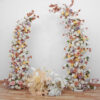 Vintage Blush & White Rose Wedding Arch, Fall Wedding Backdrop for Church and Event Decor
