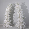 2Pcs White Phalaenopsis Rose Wedding Arch Flowers for Elegant Ceremony Backdrop Decoration