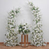 Elegant Wedding Arch with Assorted White Flowers and Greenery for Timeless Ceremony Backdrop